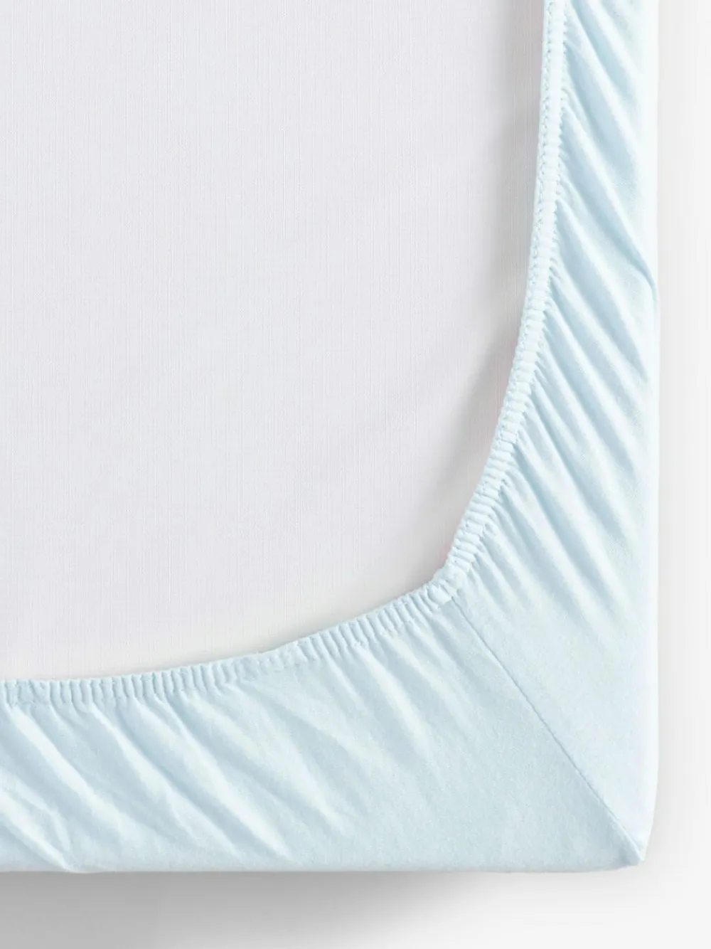 Online Next 2 Pack Blue 100% Cotton Jersey Baby Fitted Sheets