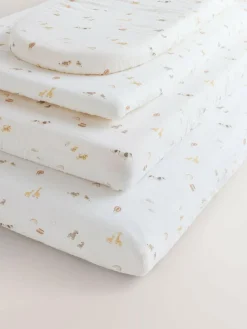 Next 2 Pack Baby Muslin Fitted Sheets^ Bedsheets & Pillow Cases|Nursery Bedding