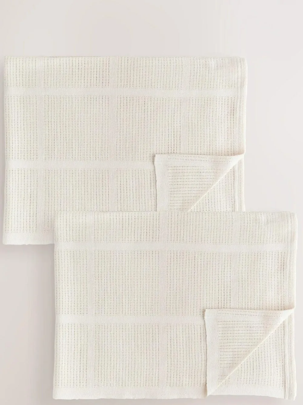 Hot Next 2 Pack 100% Cotton Baby Cellular Blanket Natural