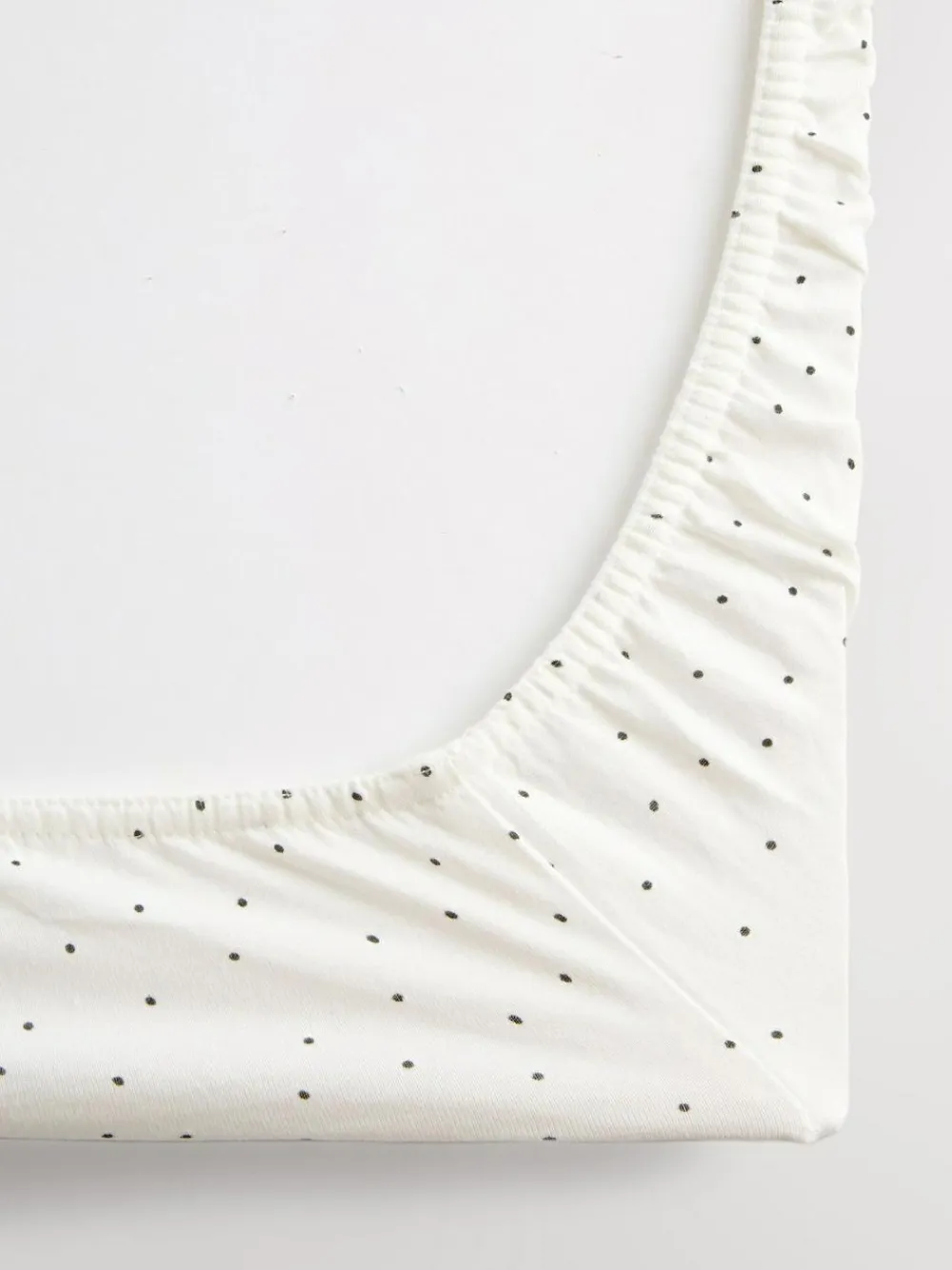 Next 2 Pack White/Grey Speckle 100% Cotton Jersey Baby Fitted Sheets^ Nursery Bedding|Bedsheets & Pillow Cases