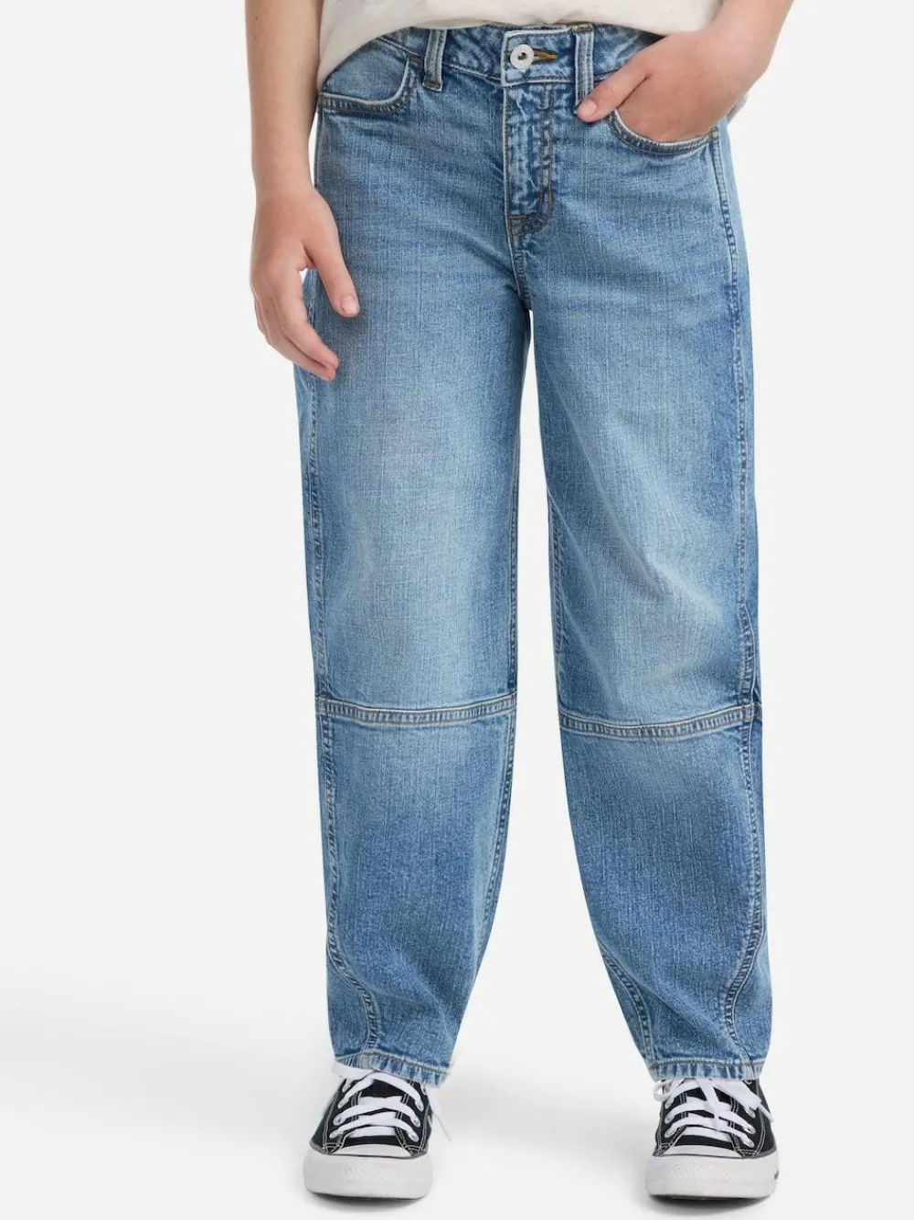 Online Abercrombie & Fitch Blue High Rise Barrell Jeans