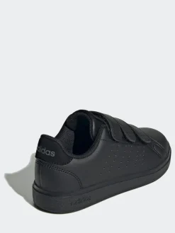 New adidas Advantage Base 2.0 Hook and Loop Kids Trainers Black