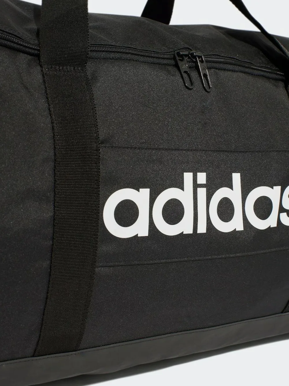 adidas Black Large Linear Duffel Bag