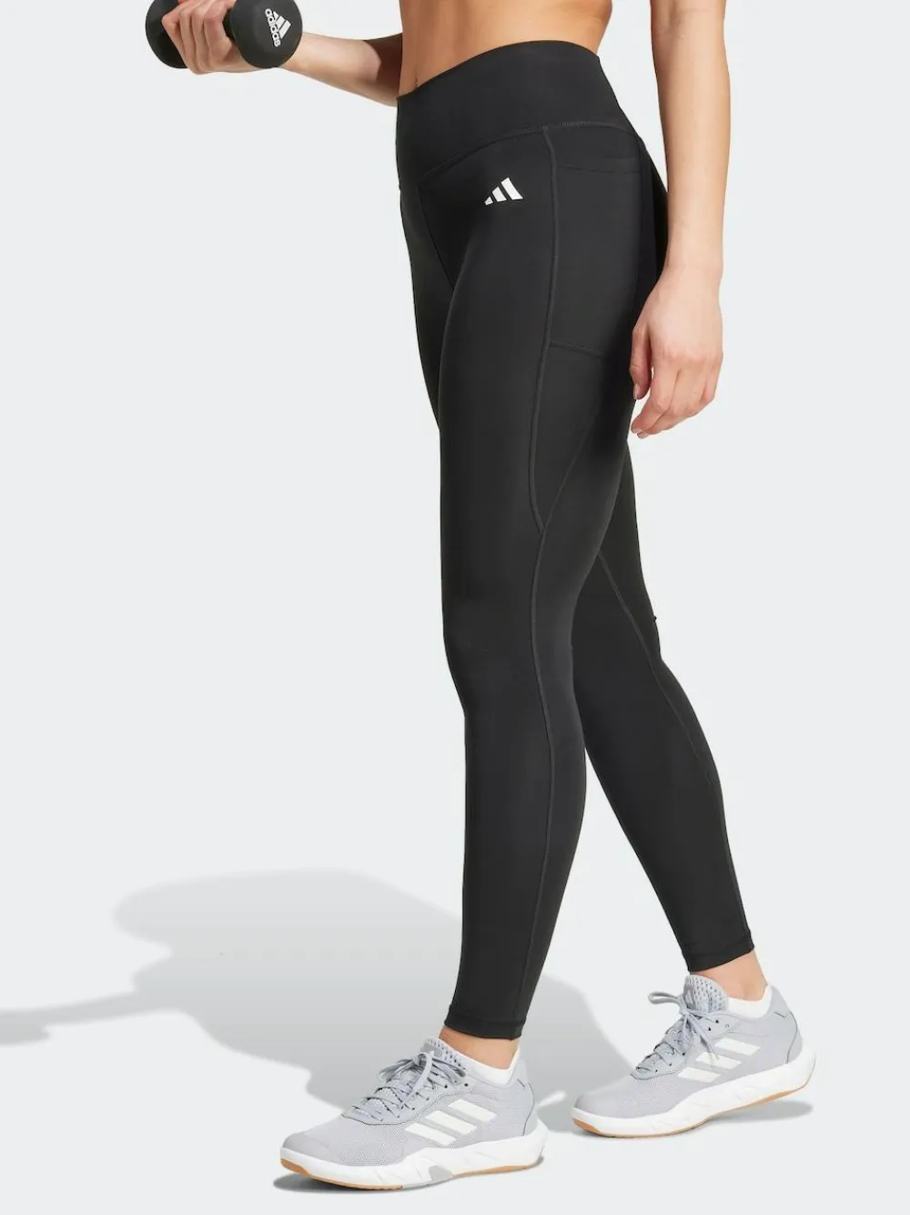 Hot adidas Black Optime Essentials Stash Pocket Full Length Leggings