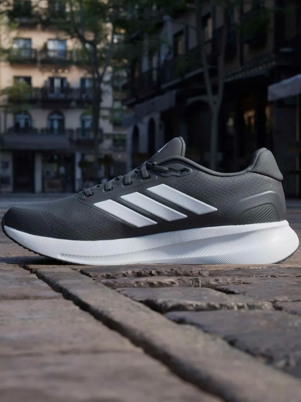 adidas Black Runfalcon 5 Wide Running Shoes^ Sneakers