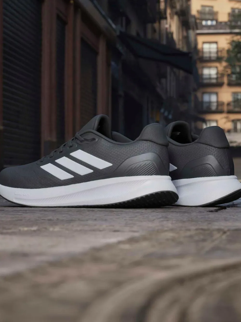 adidas Black Runfalcon 5 Wide Running Shoes^ Sneakers