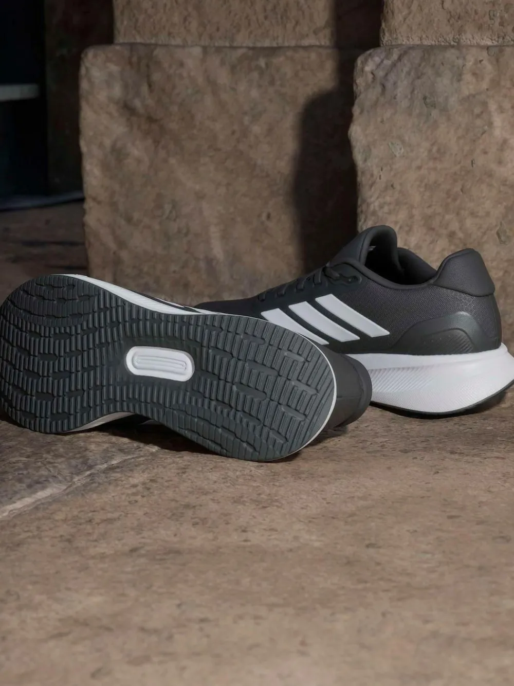 adidas Black Runfalcon 5 Wide Running Shoes^ Sneakers