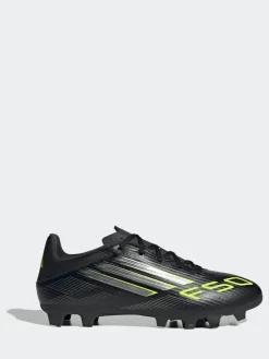 adidas Black/Grey Adult F50 Club Firm/Multi Ground Boots^ Soccer Cleats
