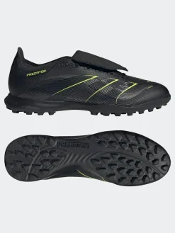 adidas Black/Grey Adult Predator League Fold-Over Tongue Turf Boots^ Soccer Cleats