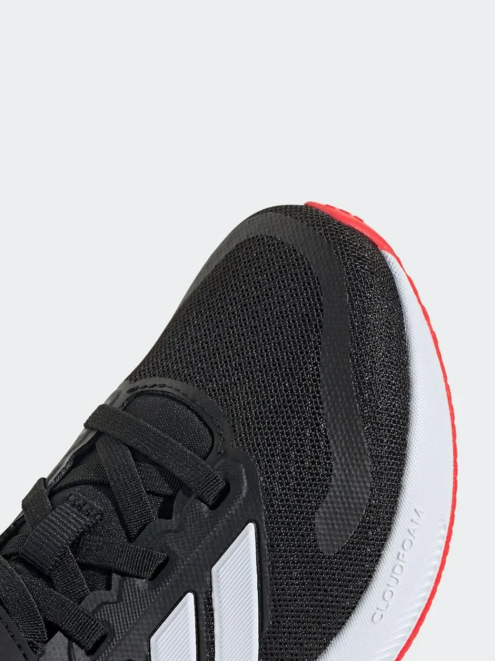 Clearance adidas Black/Red Runfalcon 5 Elastic Lace Running Kids Trainers