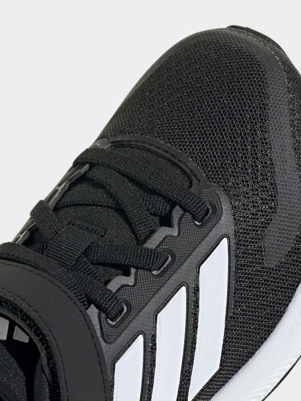 adidas Black/White Runfalcon 5 Elastic Lace Running Kids Trainers^BOY Sneakers|Sneakers