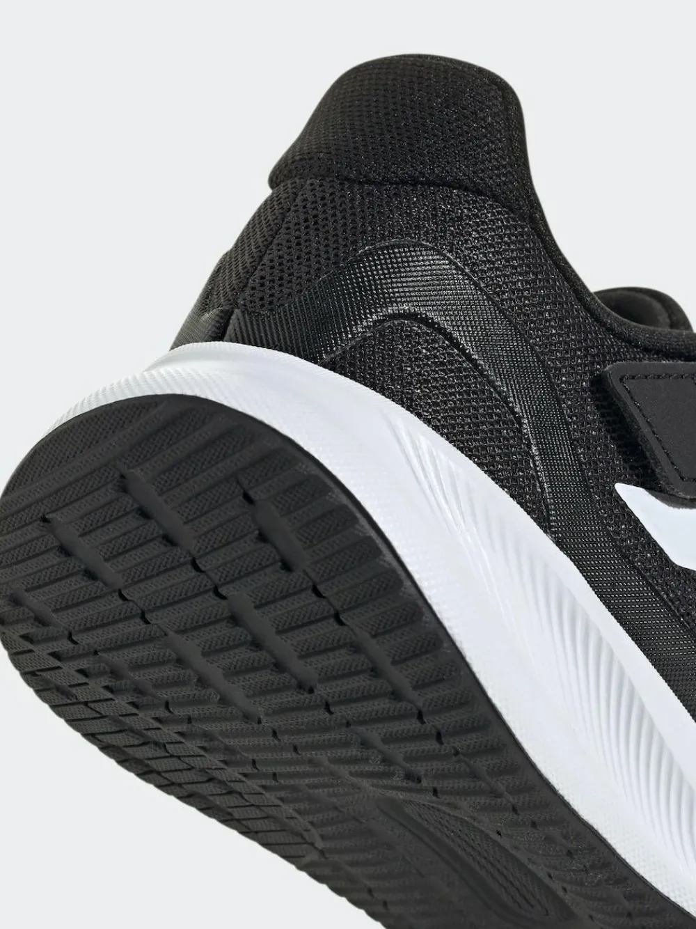 adidas Black/White Runfalcon 5 Elastic Lace Running Kids Trainers^BOY Sneakers|Sneakers