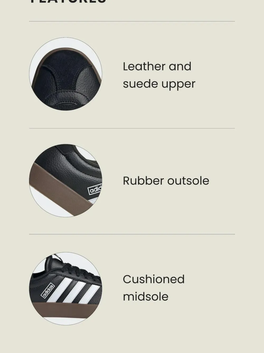 Best adidas Black/White VL Court 3.0 Trainers