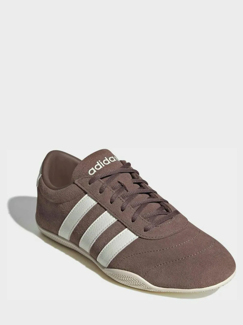 adidas Brown/White Grand Court Lo Trainers^Women Sneakers