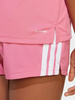 adidas Dark Pink Training Essentials 3-Stripes Kids T-Shirt