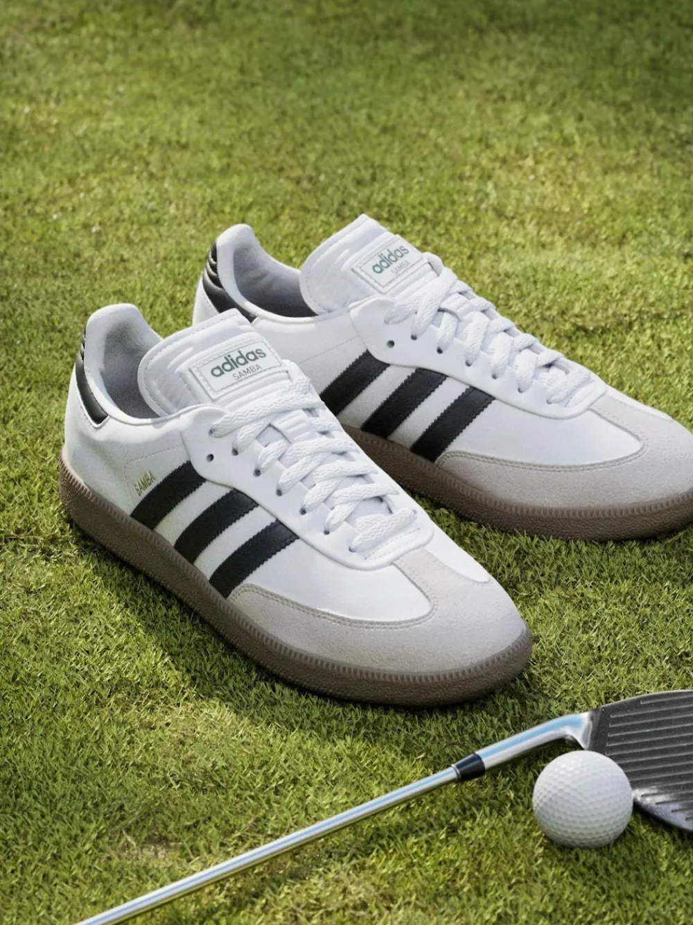 Clearance Adidas Golf Samba Spikeless Shoes White/Black