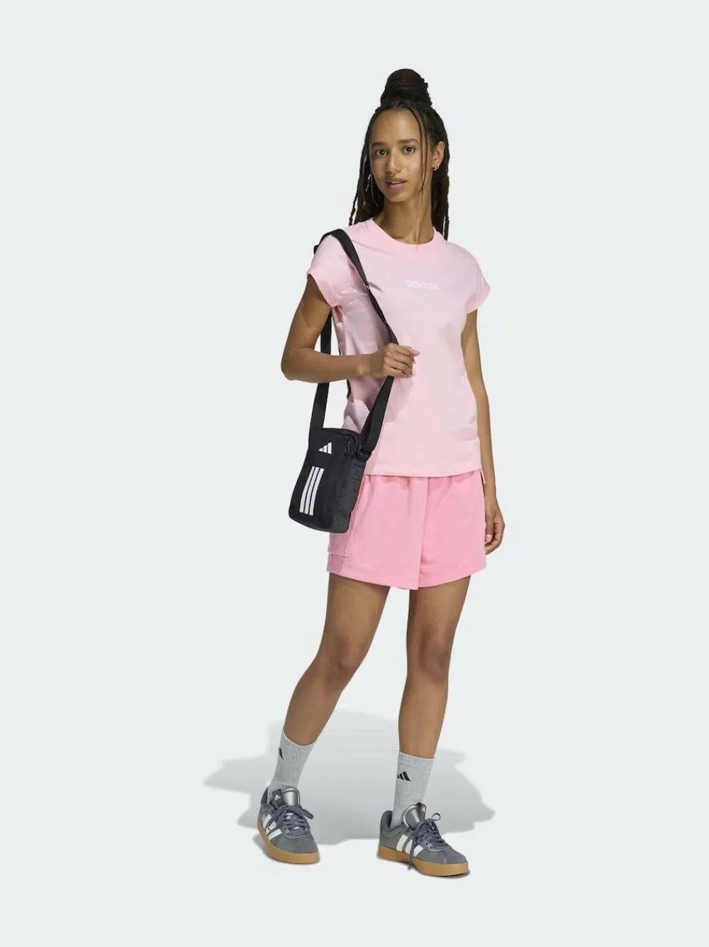 adidas Light Pink Essentials Single Jersey T-Shirt