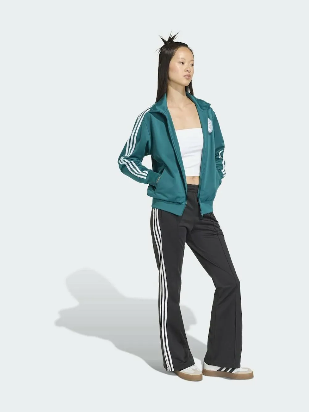 Hot adidas originals BB Firebird Trackpant Flare Trousers Black