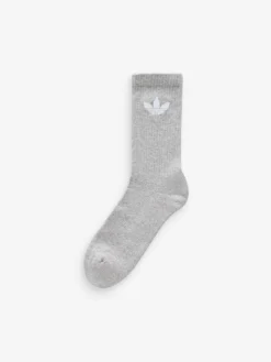 Best adidas Originals Black Trefoil Crew Socks 6 Pack