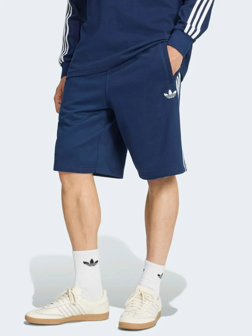 Clearance adidas originals 3 Stripes Shorts Blue