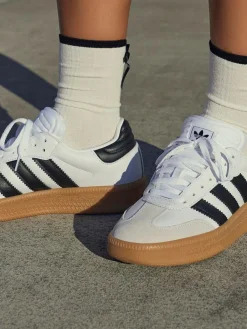 Hot adidas originals XLG Samba Trainers Pearl White