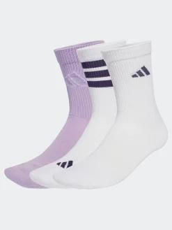 adidas Logo Socks 3 Pack White Ecru