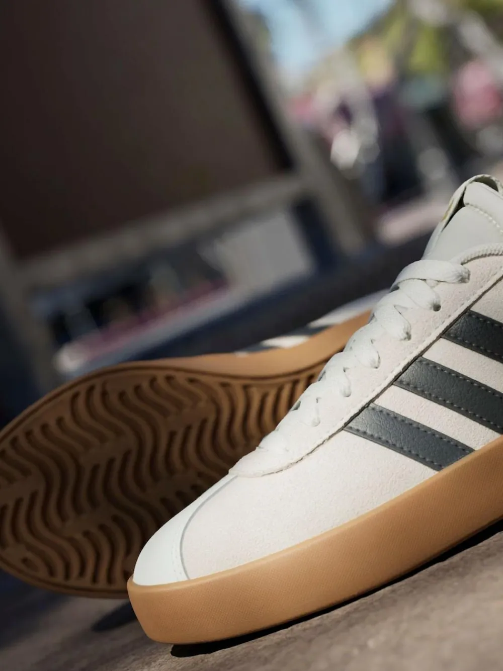 adidas White Off VL Court 3.0 Trainers^Women Sneakers