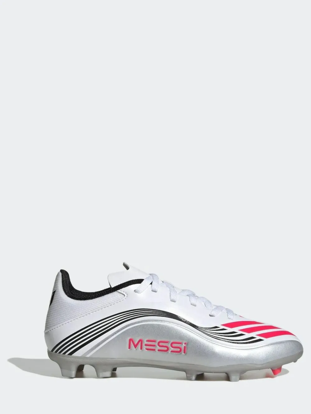adidas White/Blue Kids F50 Messi League Firm/Multi Ground Boots^ Soccer Cleats