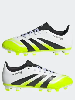 adidas White/Lemon Kids Predator Club Firm/Multi-Ground Boots
