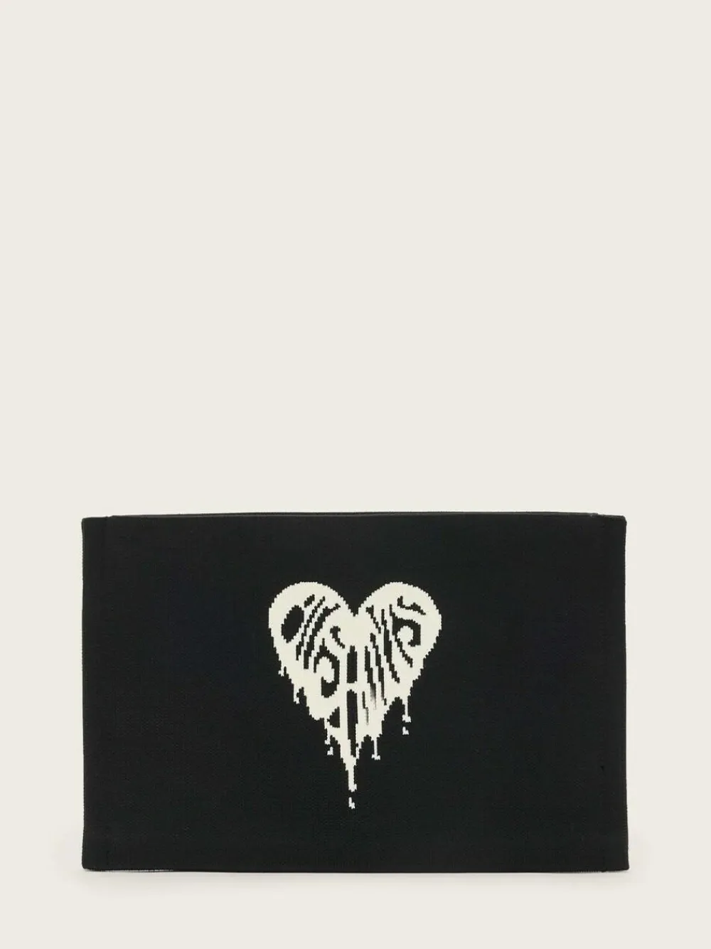 Online All Saints AllSaints Izzy Heart Clutch Black