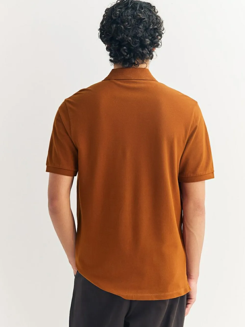 Hot Next Amber Orange Regular Fit Short Sleeve Pique Polo Shirt