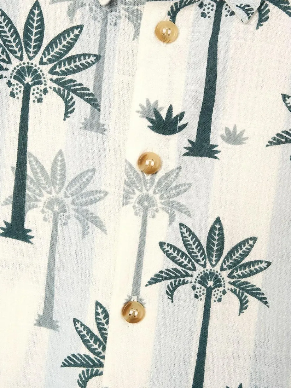 Angel & Rocket Blue Jamie Palm Stripe SS Shirt^BOY Shirts