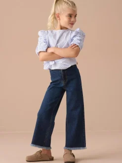 Angel & Rocket Blue Paloma Blue Heart Pocket Cropped Jeans^ Jeans