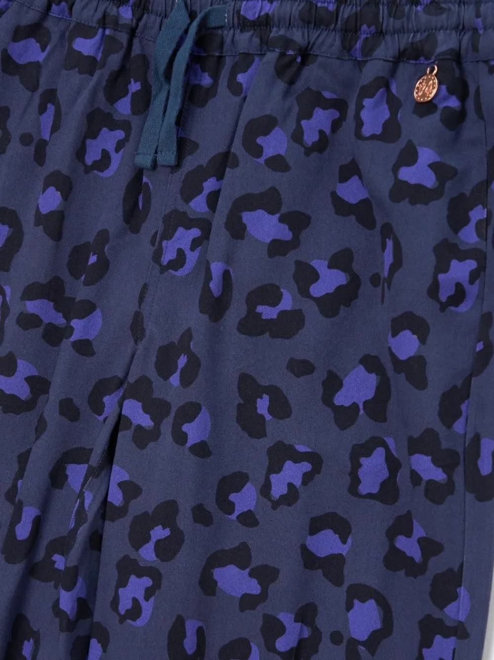 Best Angel & Rocket Blue Robyn Leopard Print Trousers