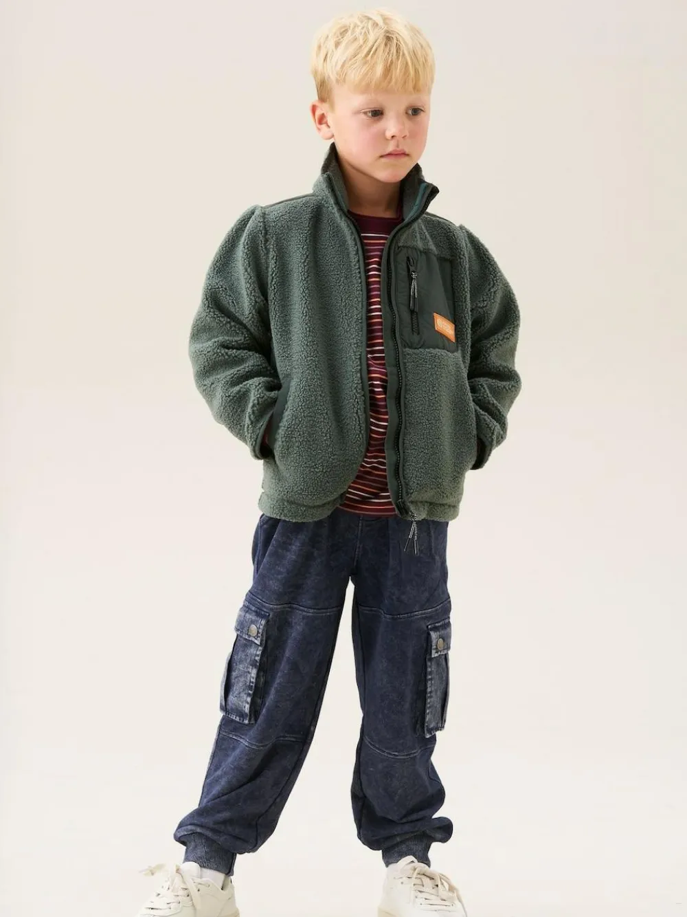 Angel & Rocket Green Aaron Zip Through Sherpa Fleece^BOY Coats & Jackets|Snowsuits & Coats