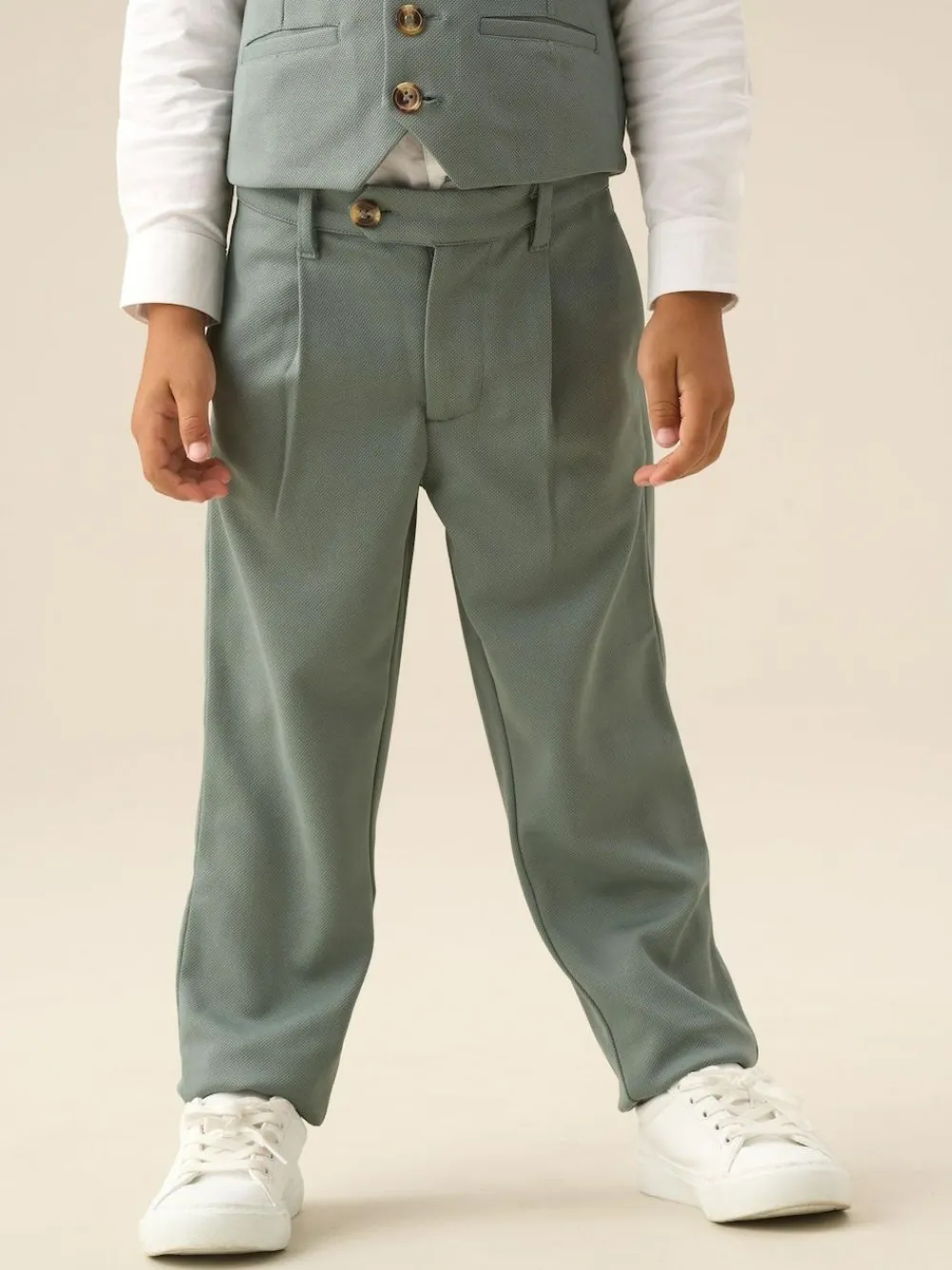 Angel & Rocket Green Benjamin Pleat Front Smart Trousers^BOY Pants & Chinos|Occasionwear