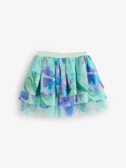 Best Angel & Rocket Green Lois Mint Floral Tutu And Frill Sleeve Bodysuit Set