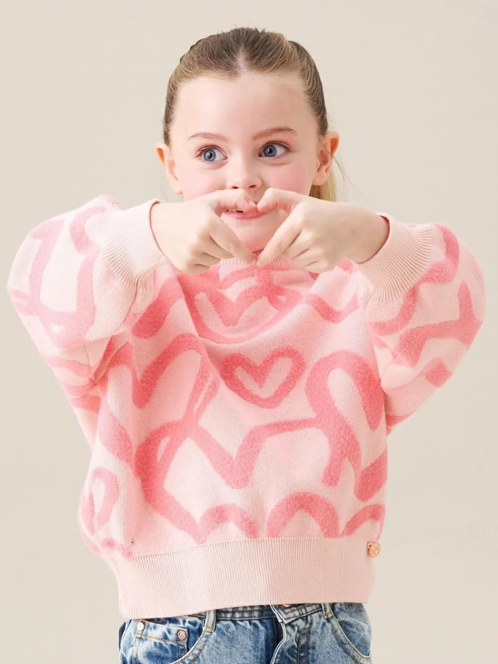 Angel & Rocket Pink Harlow Heart Jumper^ Knitwear & Sweaters|Knitwear
