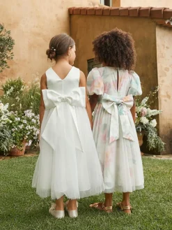 Hot Angel & Rocket White Charlotte Ballerina Bow Dress