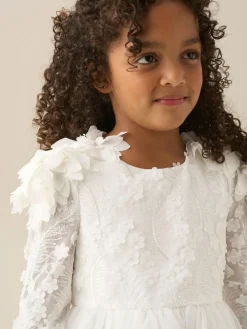 Angel & Rocket White Gabrielle Embellished Mesh Dress^ Dresses|Occasionwear