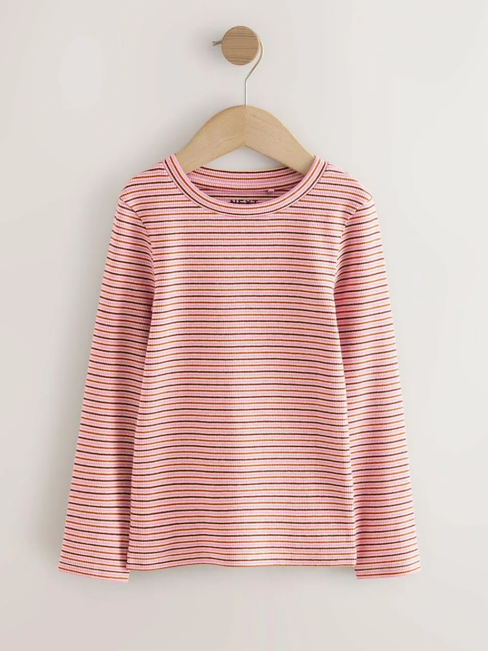 Clearance Next Animal Long Sleeve Ribbed T-Shirts 4 Pack (3-16yrs)