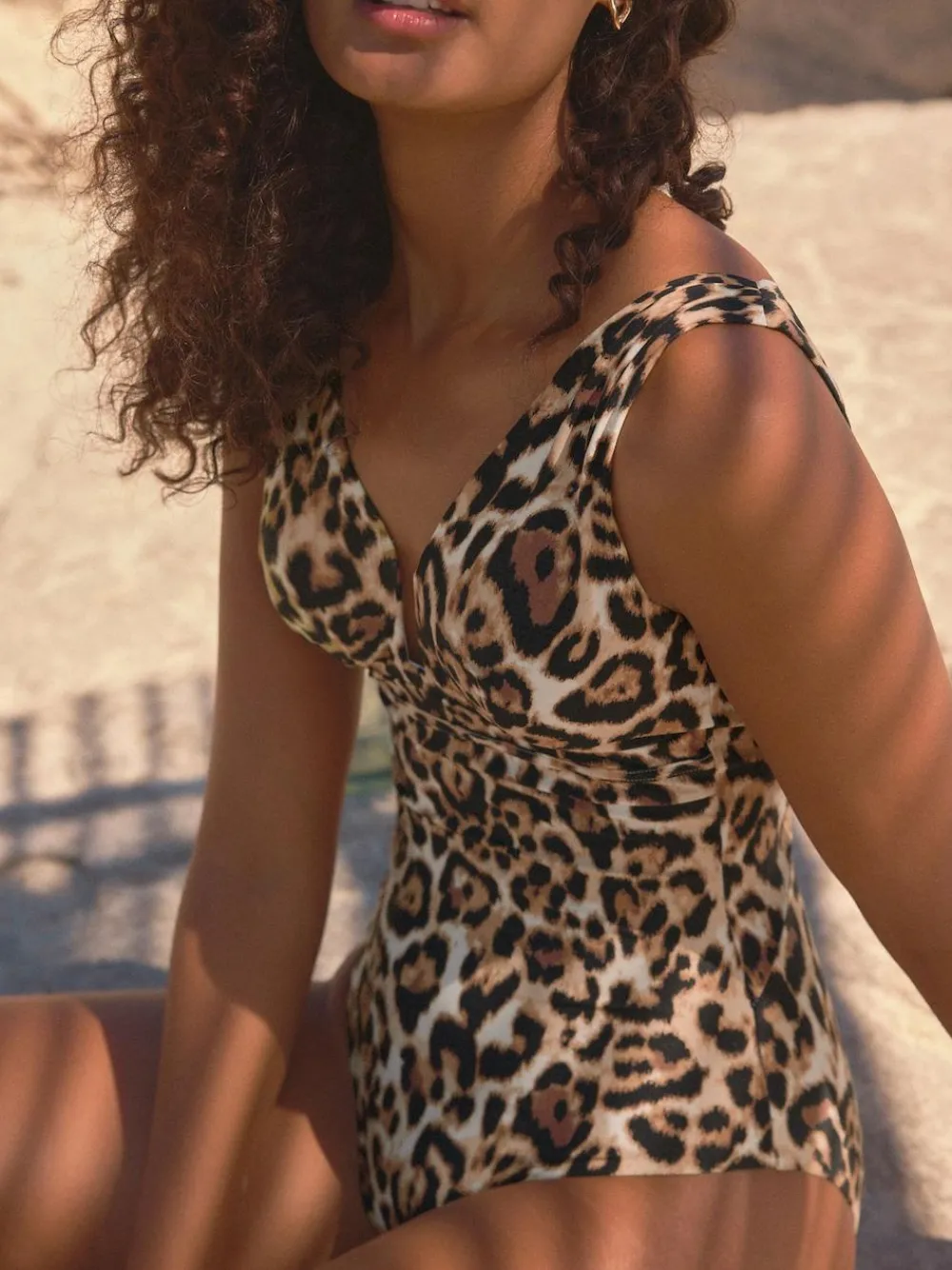 Sale Next Animal Plunge Shaping Tummy Control Swimsuit