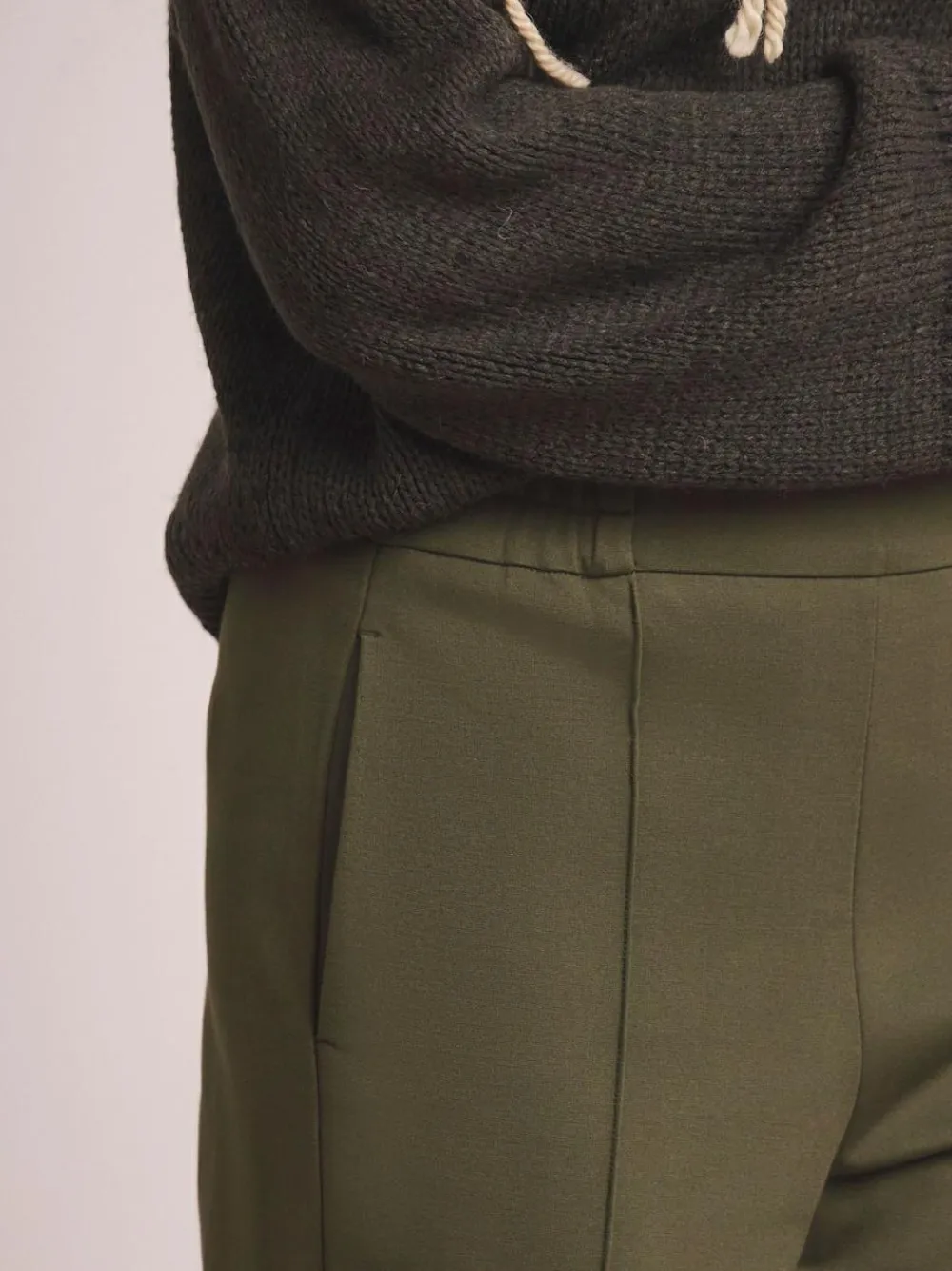 Clearance JD Williams Anthology By Premium Ponte Wide Leg Trousers Green