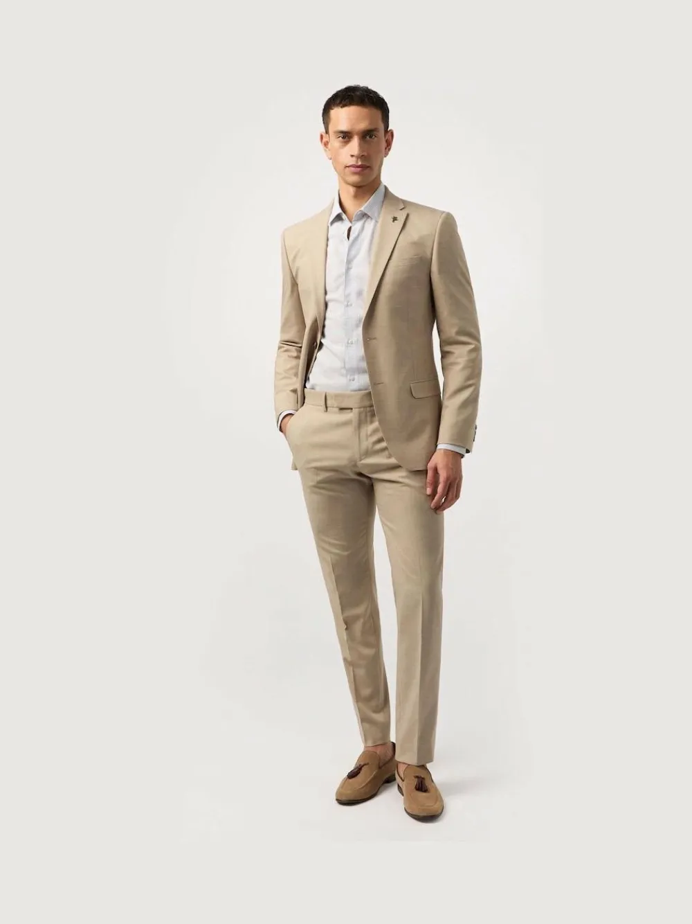 Antique Rogue Cream Slim Plain Jacket^ Suits & Tuxedos