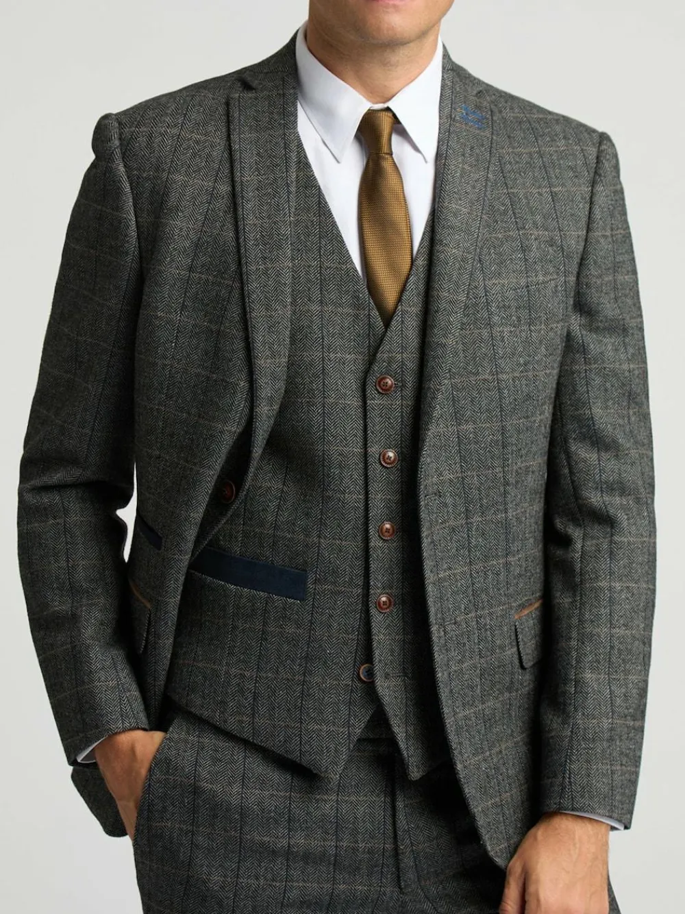 Outlet Antique Rogue Grey Emerson Herringbone Jacket