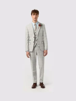 Clearance Antique Rogue Grey Powell Checks Tweed Jacket