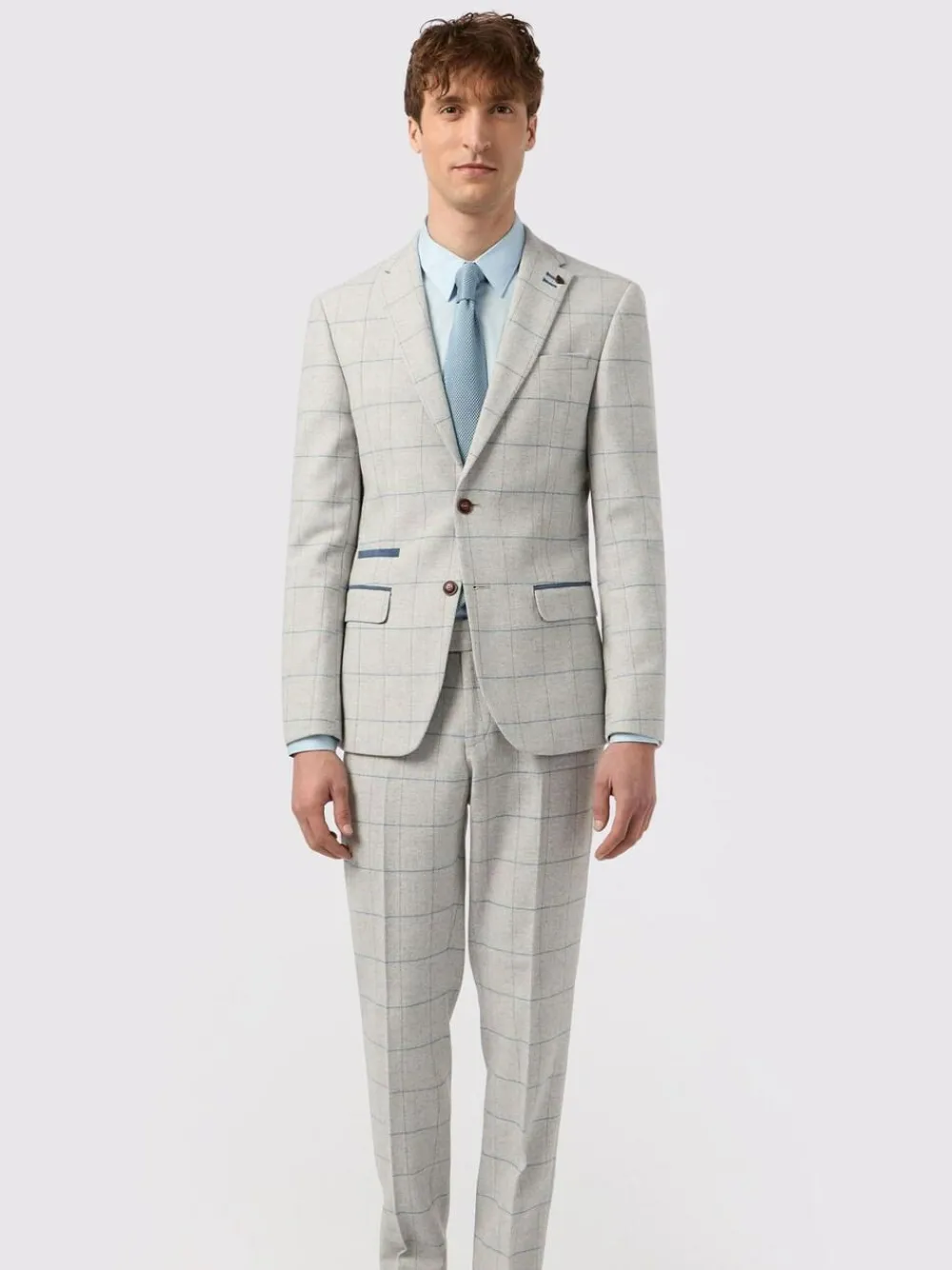 Clearance Antique Rogue Grey Powell Checks Tweed Jacket