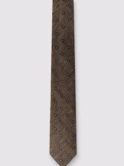 Antique Rogue Red Linen Blend Daisy Geo Tie^ Ties & Pocket Squares