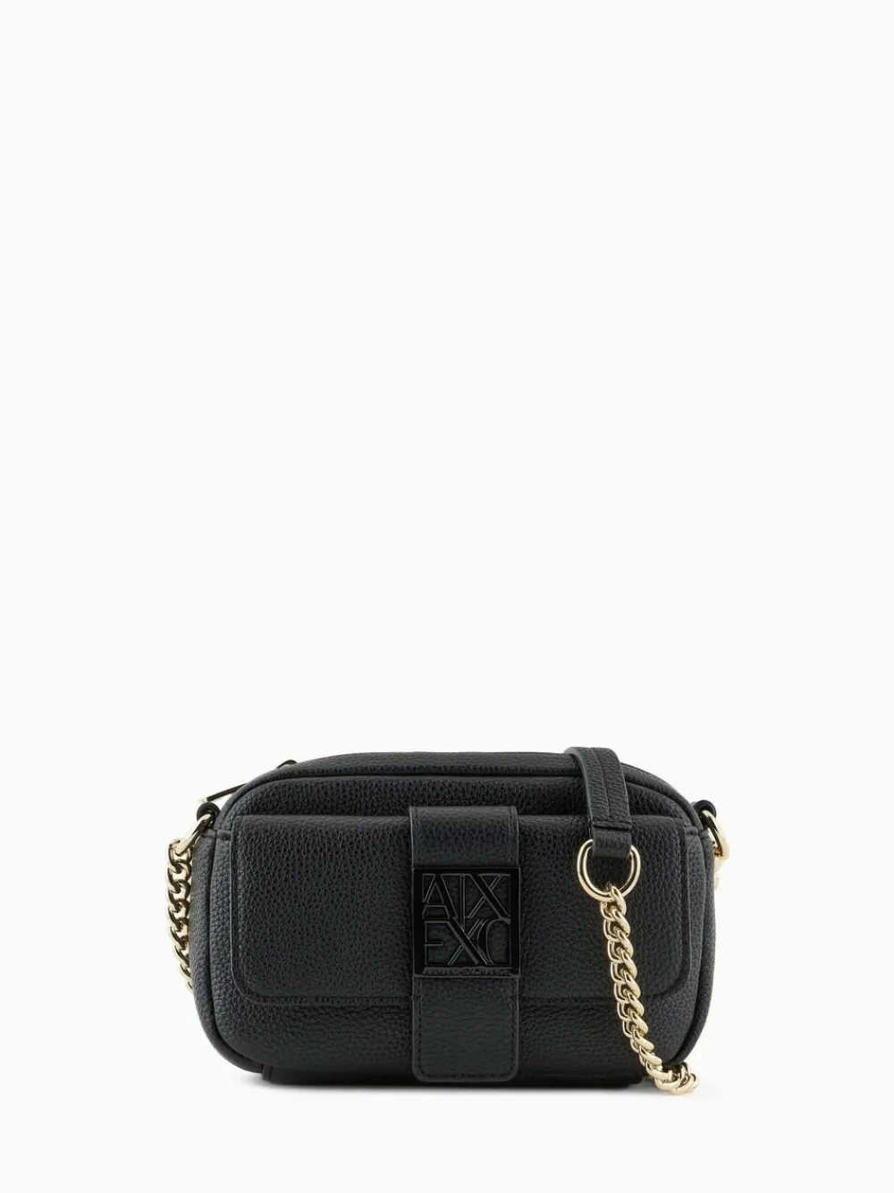 Clearance Armani Exchange Logo Messenger Black Bag