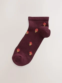 Next Autumn Animals Ditsy Trainers Socks 4 Pack